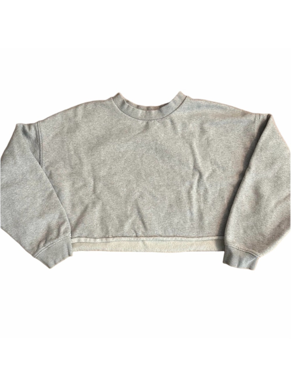 Mate the Label Gray Cropped Sweatshirt